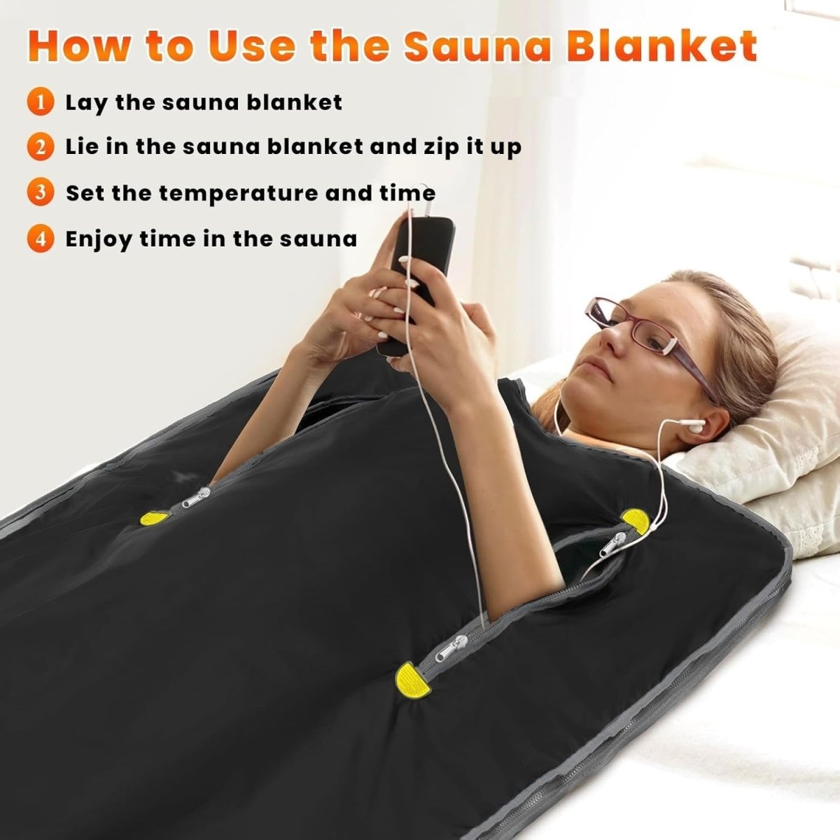 Infrared Sauna Blanket – Home Detox Spa w/ Controller & Carry Bag - Kwikley