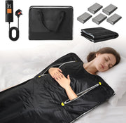 Infrared Sauna Blanket Portable – 86–158℉ Detox Wrap w/ Timer 180×80cm - Kwikley