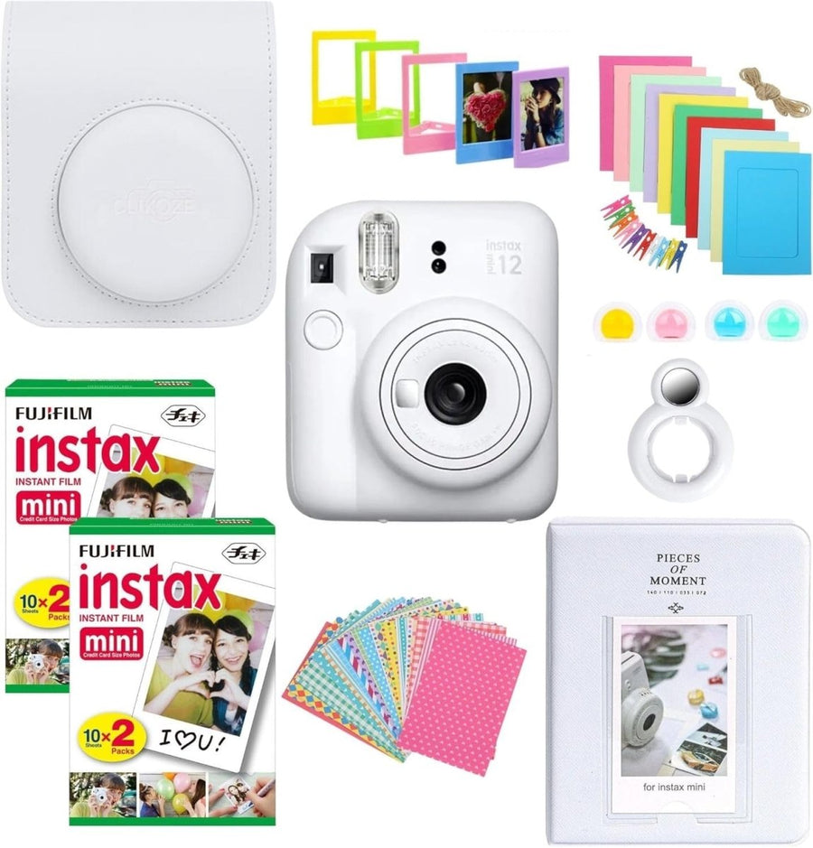 Instant Camera Bundle 40 Film Shots Case Album Filters Photo Kit - Kwikley
