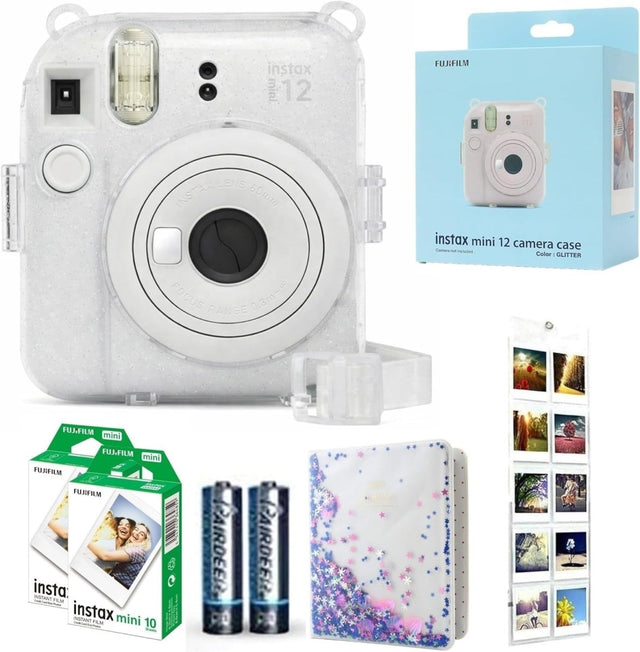Instant Camera Bundle White 20 Film Shots Case Album Photo Display