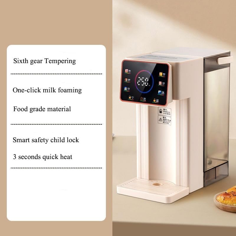 Instant Hot & Cold Water Dispenser 3L Touch Screen 6 Temp Settings Fast Heat - Kwikley
