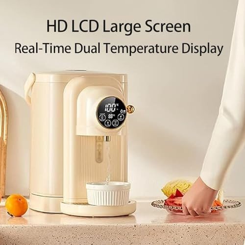 Instant Hot Water Dispenser 3.8L Touch Control 6 Temp Settings Overheat Safe - Kwikley