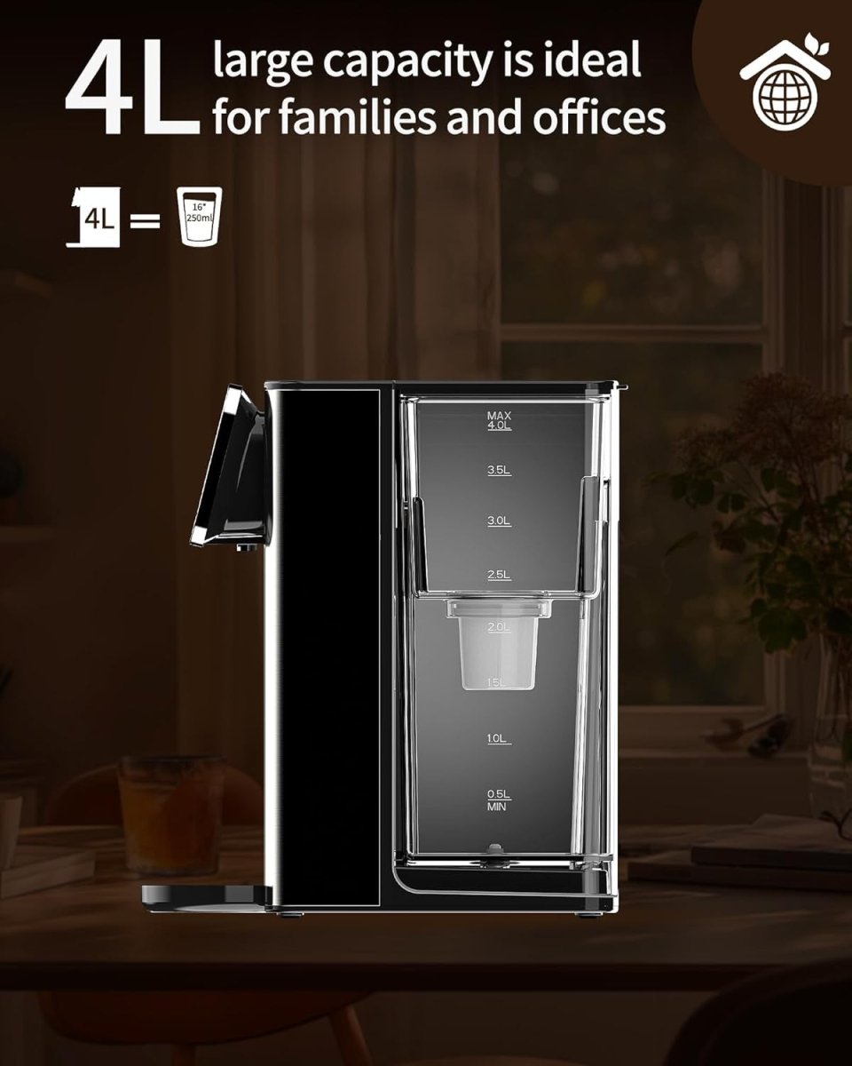 Instant Hot Water Dispenser 4L | 2200W Fast Heat Filtered Touch Control - Kwikley