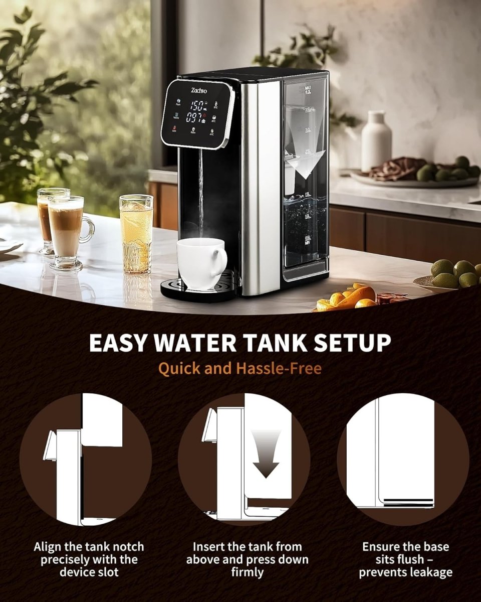 Instant Hot Water Dispenser 4L | 2200W Fast Heat Filtered Touch Control - Kwikley