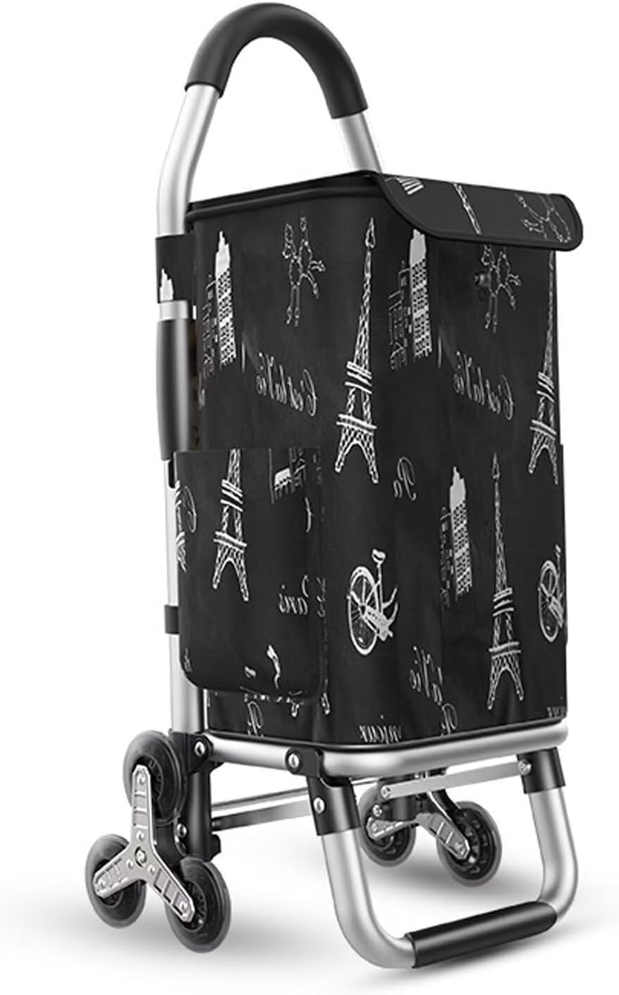Insulated 36L Stair Climber Shopping Cart 6 - Wheel Lightweight Aluminium Trolley - Kwikley