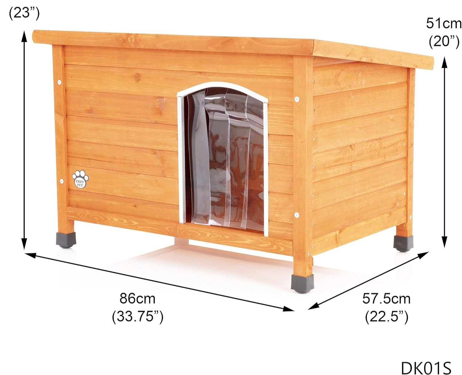 Insulated Dog House Outdoor Kennel Small | 86x57.5x58.5cm Weatherproof - Kwikley