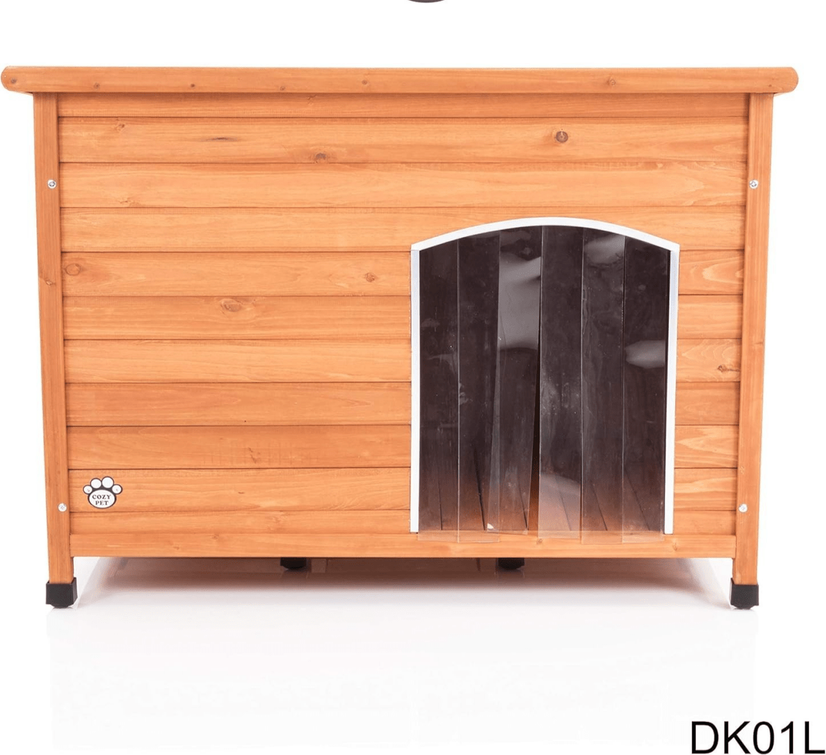 Insulated Wooden Dog Kennel Large | Weatherproof Pet House 113.5x76.5x82.5cm - Kwikley