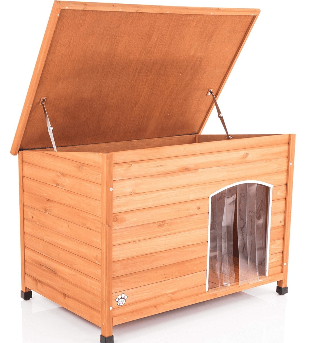 Insulated Wooden Dog Kennel Large | Weatherproof Pet House 113.5x76.5x82.5cm - Kwikley