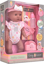 Interactive Baby Doll 38cm Crying Wetting w Potty Bottle Nurture Toy - Kwikley