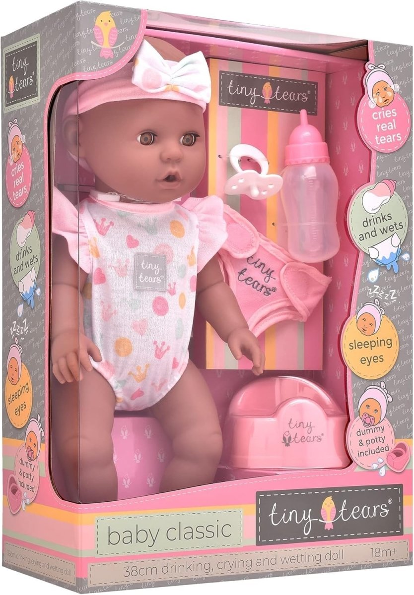 Interactive Baby Doll 38cm Crying Wetting w Potty Bottle Nurture Toy - Kwikley