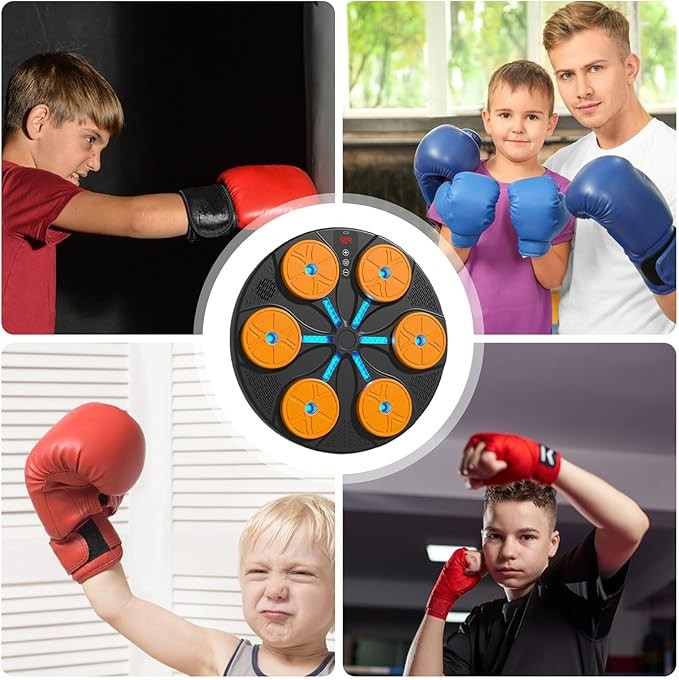 Interactive Music Boxing Wall Target RGB LED 8 Mode Home Fitness Trainer - Kwikley