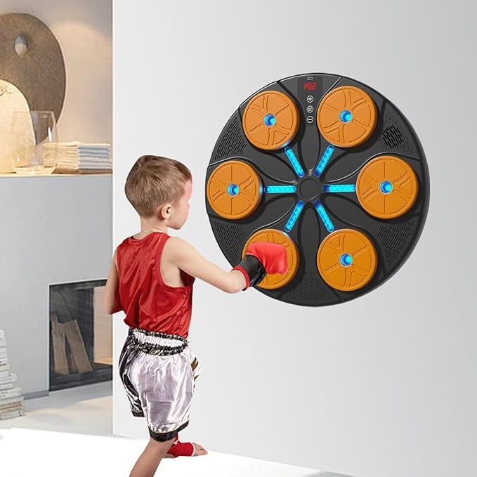 Interactive Music Boxing Wall Target RGB LED 8 Mode Home Fitness Trainer - Kwikley