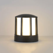 IP54 Outdoor Post Light – Black Acrylic Dome, E27 Pillar Lamp - Kwikley