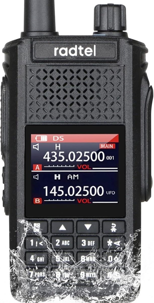 IP67 Waterproof 10W Ham Radio 256CH Air Band USB - C Long Range - Kwikley