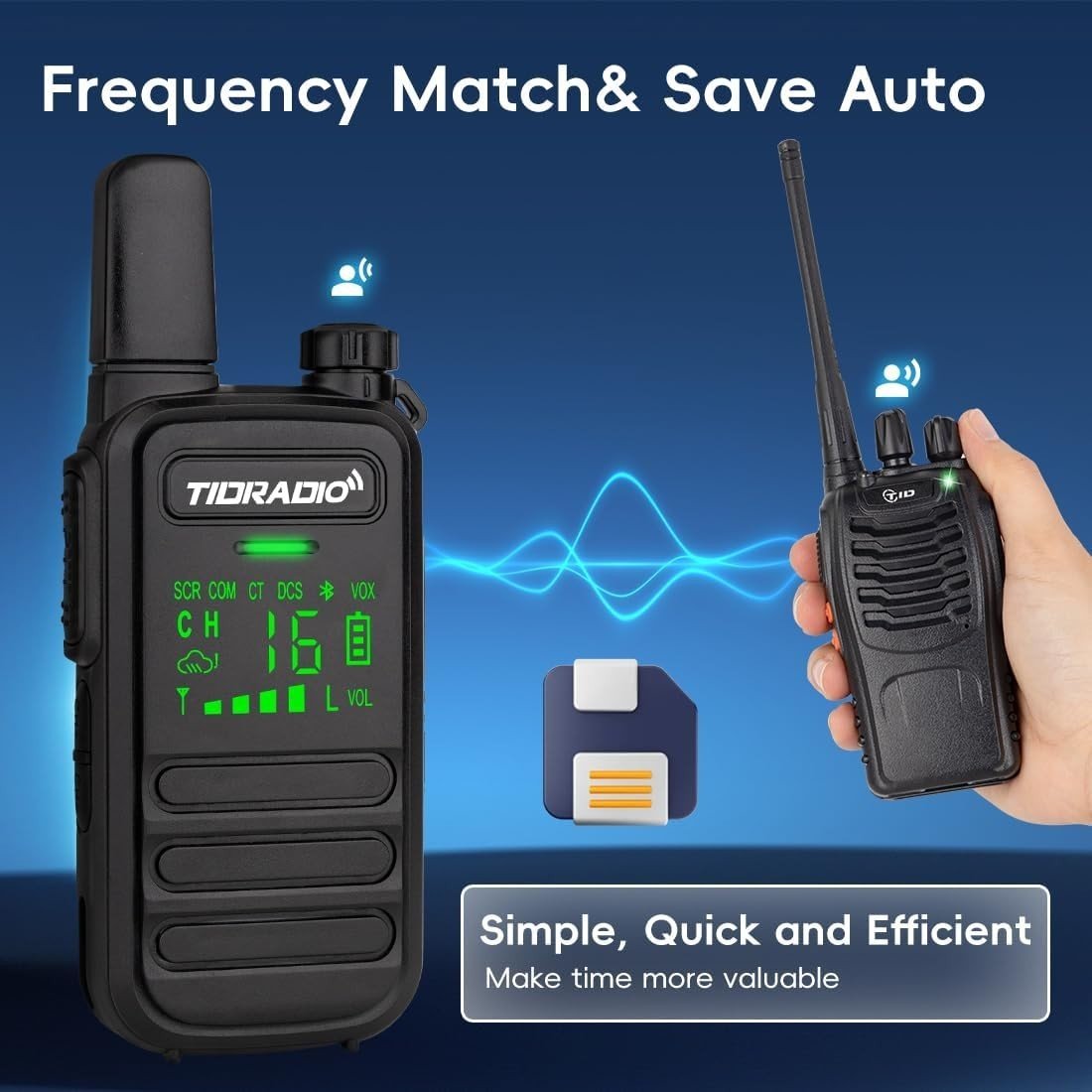 IP67 Waterproof Walkie Talkies 2 Pack PMR446 VOX Type - C w Earpieces - Kwikley