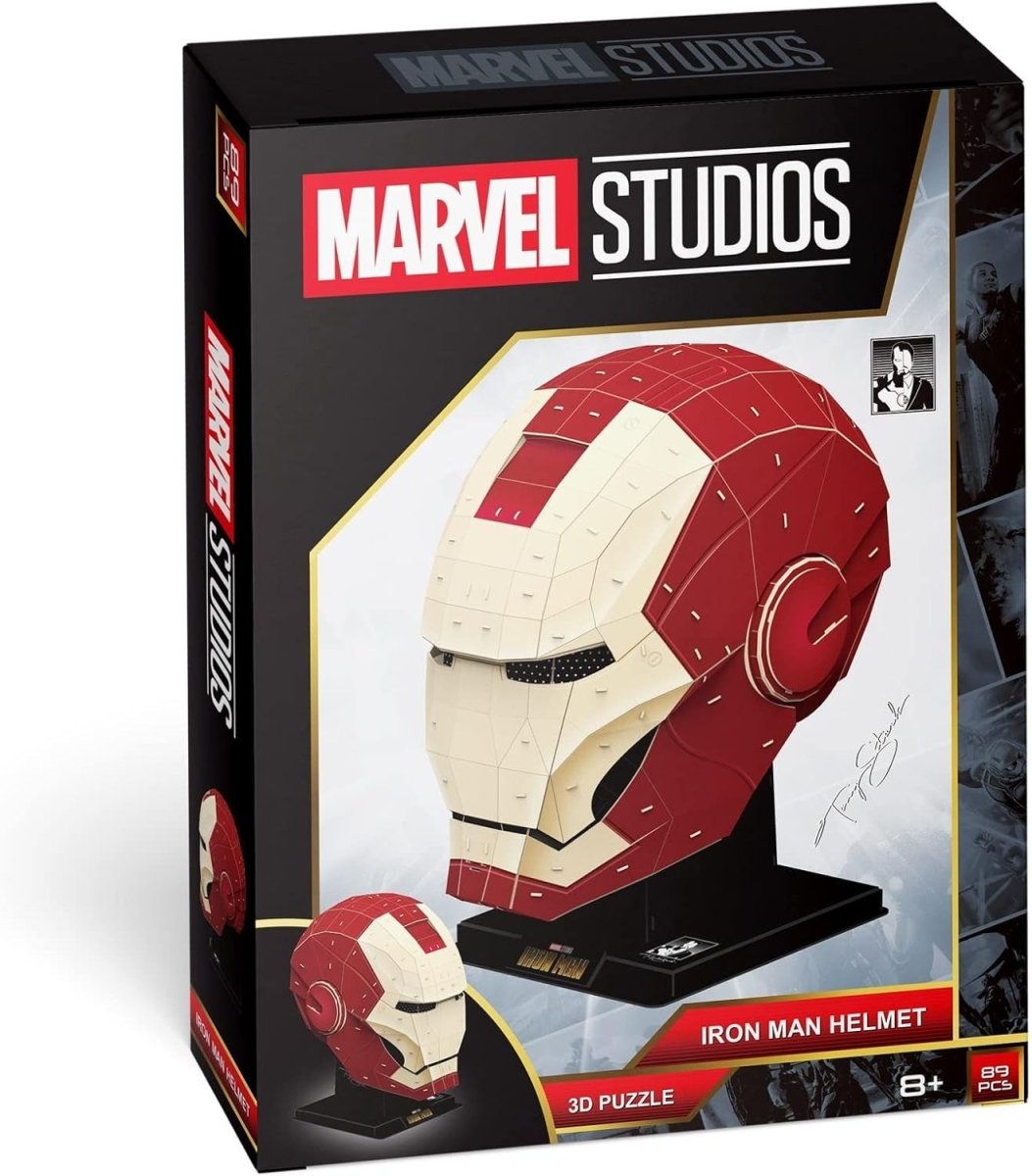 Iron Man Helmet 3D Puzzle Marvel Superhero Model Building Kit Gift - Kwikley