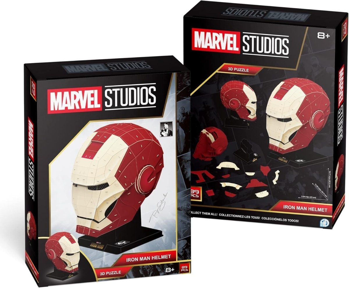 Iron Man Helmet 3D Puzzle Marvel Superhero Model Building Kit Gift - Kwikley