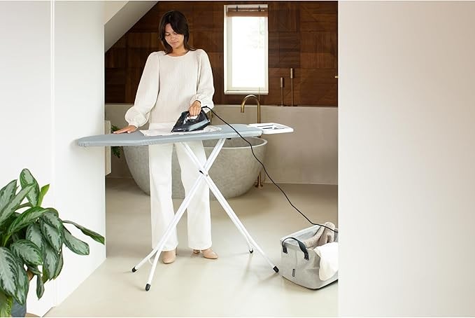 Ironing Board 124x38cm Adjustable Height Anti Wobble Steam Iron Rest - Kwikley