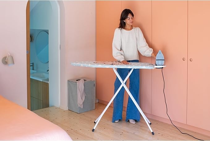 Ironing Board 124x38cm Adjustable Height Foldable Steam Iron Rest - Kwikley