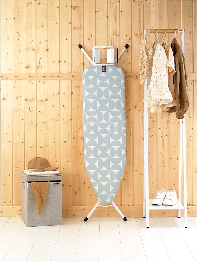 Ironing Board 124x38cm Adjustable Height Foldable Steam Iron Rest - Kwikley
