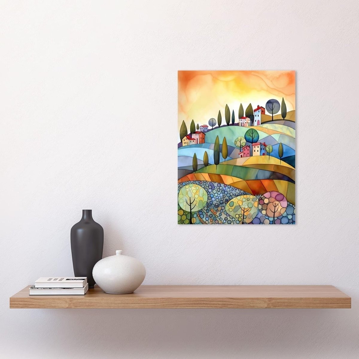 Italian Countryside Landscape Canvas Art Print 18×24 in Wall Decor - Kwikley