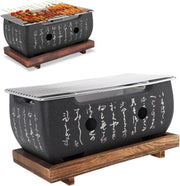 Japanese Style Tabletop Charcoal BBQ Grill – Fast Heating Portable Aluminum - Kwikley