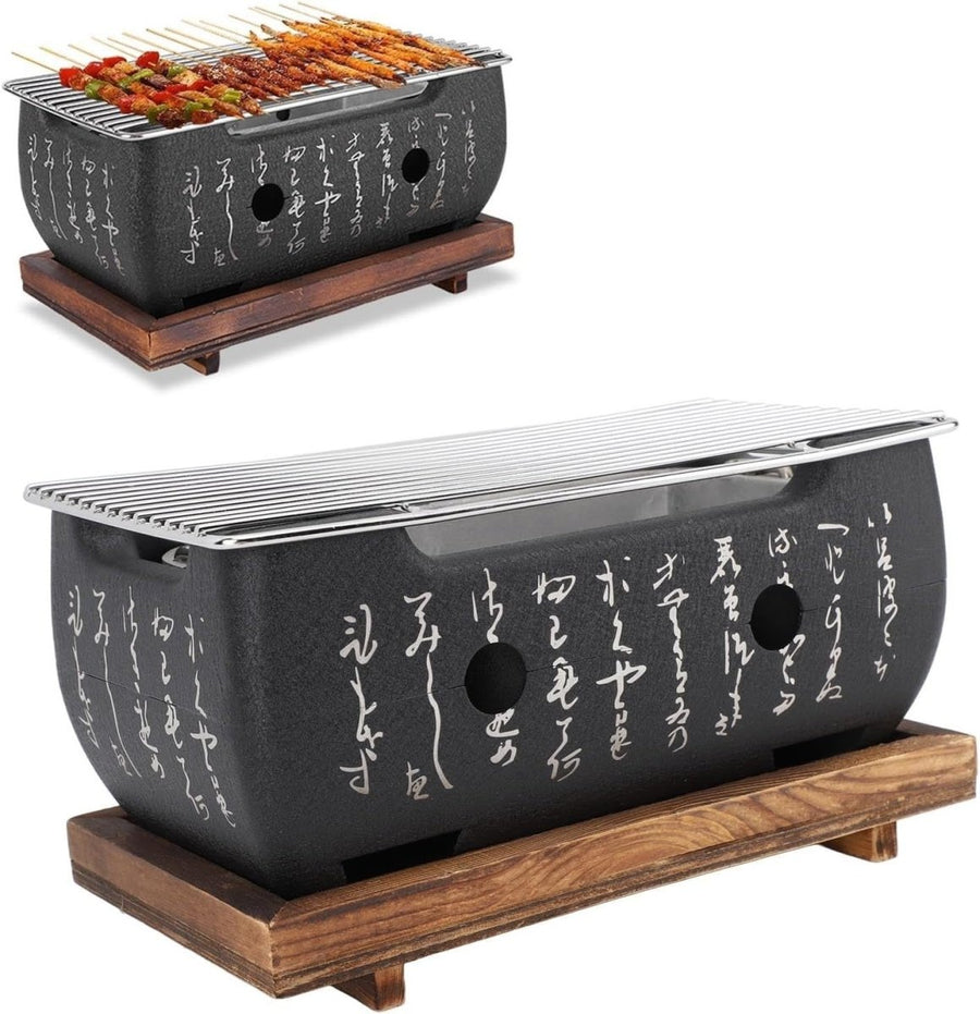 Japanese Style Tabletop Charcoal BBQ Grill – Fast Heating Portable Aluminum - Kwikley