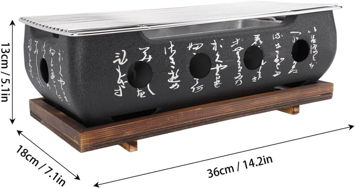 Japanese Style Tabletop Charcoal BBQ Grill – Fast Heating Portable Aluminum - Kwikley