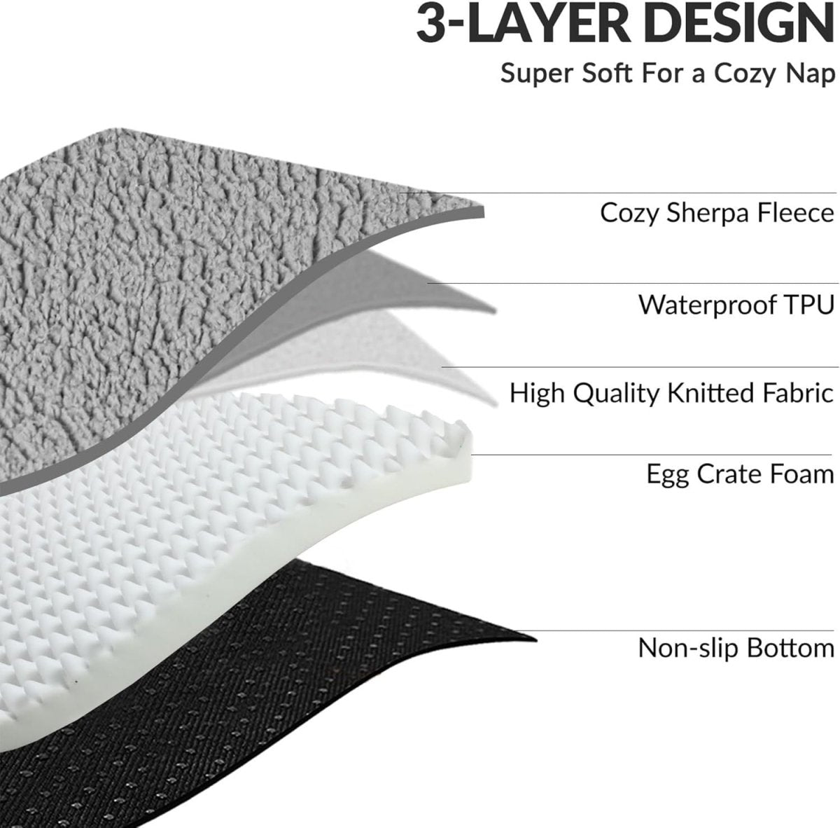 Jumbo Orthopedic Dog Bed 142x101cm Waterproof Washable - Kwikley