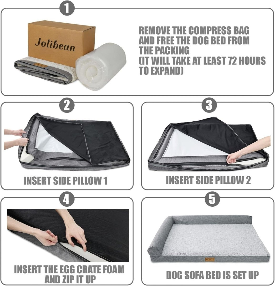 Jumbo Orthopedic Dog Bed 142x101cm Waterproof Washable - Kwikley
