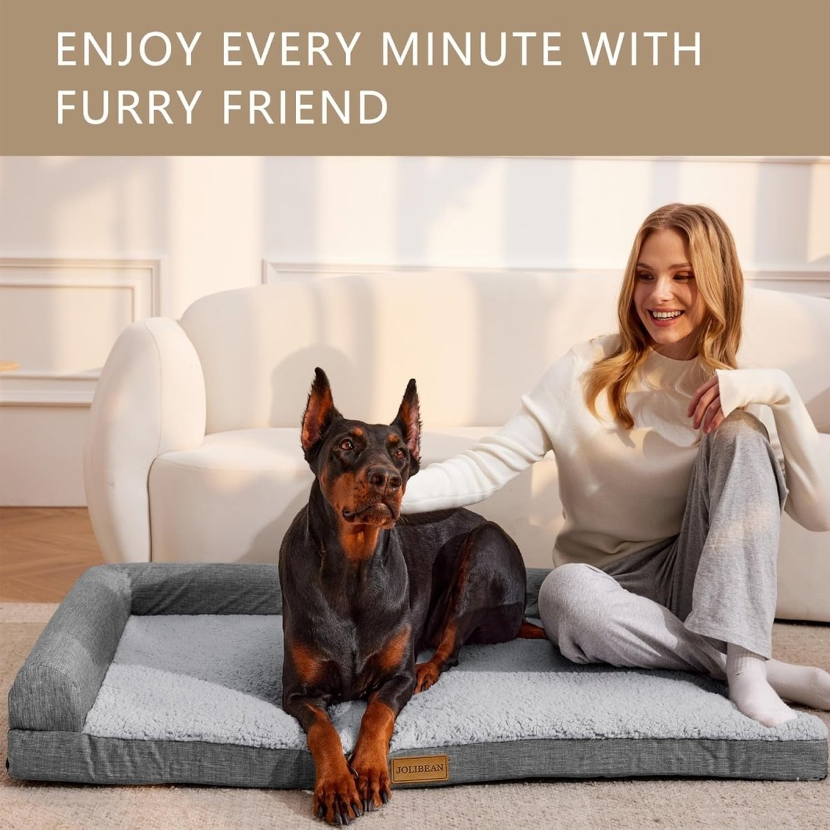 Jumbo Orthopedic Dog Bed 142x101cm Waterproof Washable - Kwikley