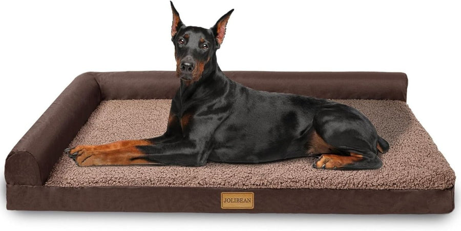 Jumbo Orthopedic Dog Bed 142x101cm Waterproof Washable Brown - Kwikley