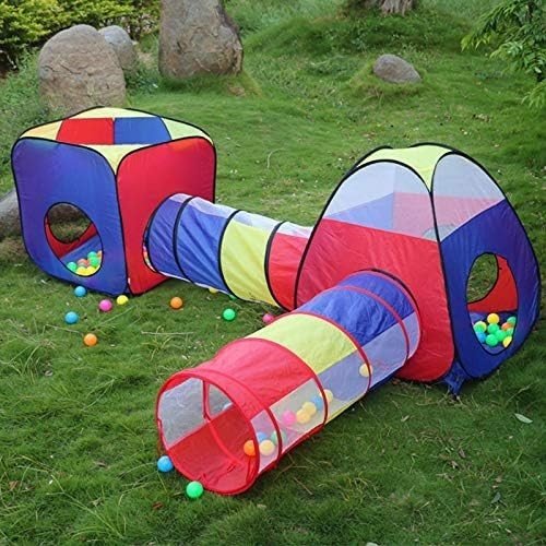 Kids 4in1 Pop Up Play Tent Tunnel Ball Pit Indoor Outdoor - Kwikley