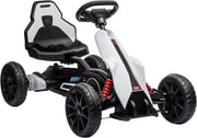 Kids Electric Go Kart 12V Drift Kart Ride On Car White 30kg Seat Belt - Kwikley