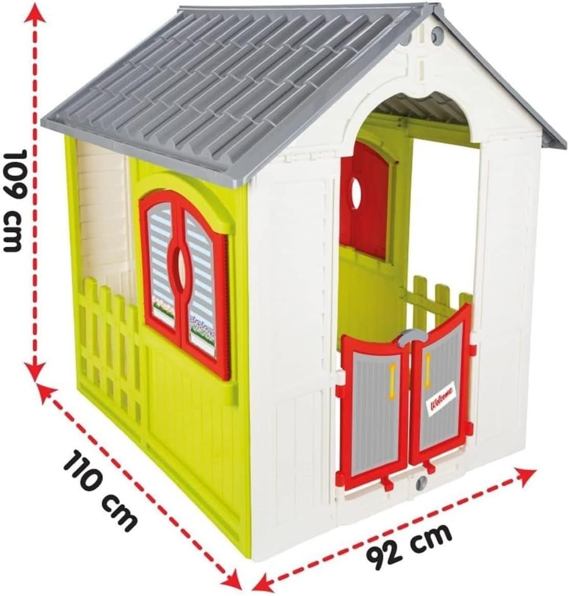 Kids Foldable Plastic Playhouse Garden Cottage Indoor Outdoor Toy - Kwikley