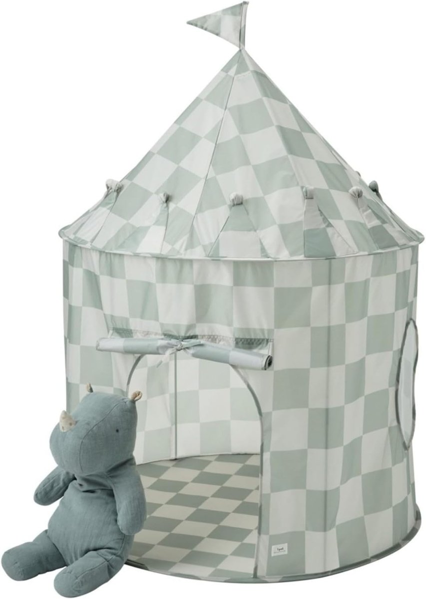 Kids Indoor Play Tent Castle Fort Recycled Fabric Pop Up Playhouse - Kwikley