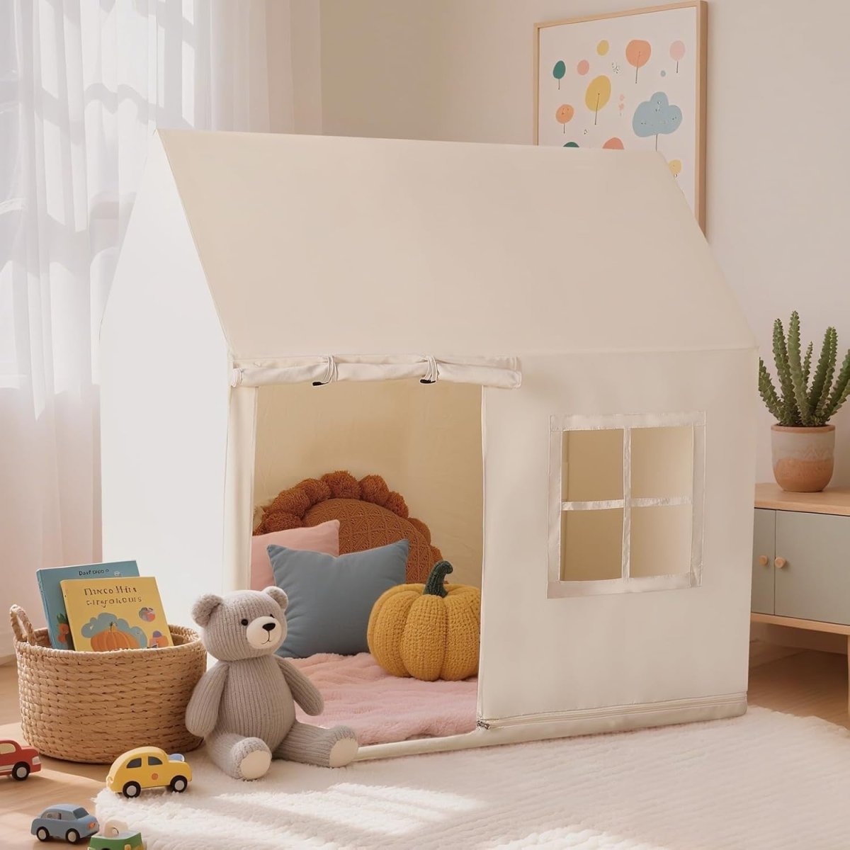 Kids Indoor Teepee Play Tent Toddler Playhouse Fairy Tale Gift - Kwikley