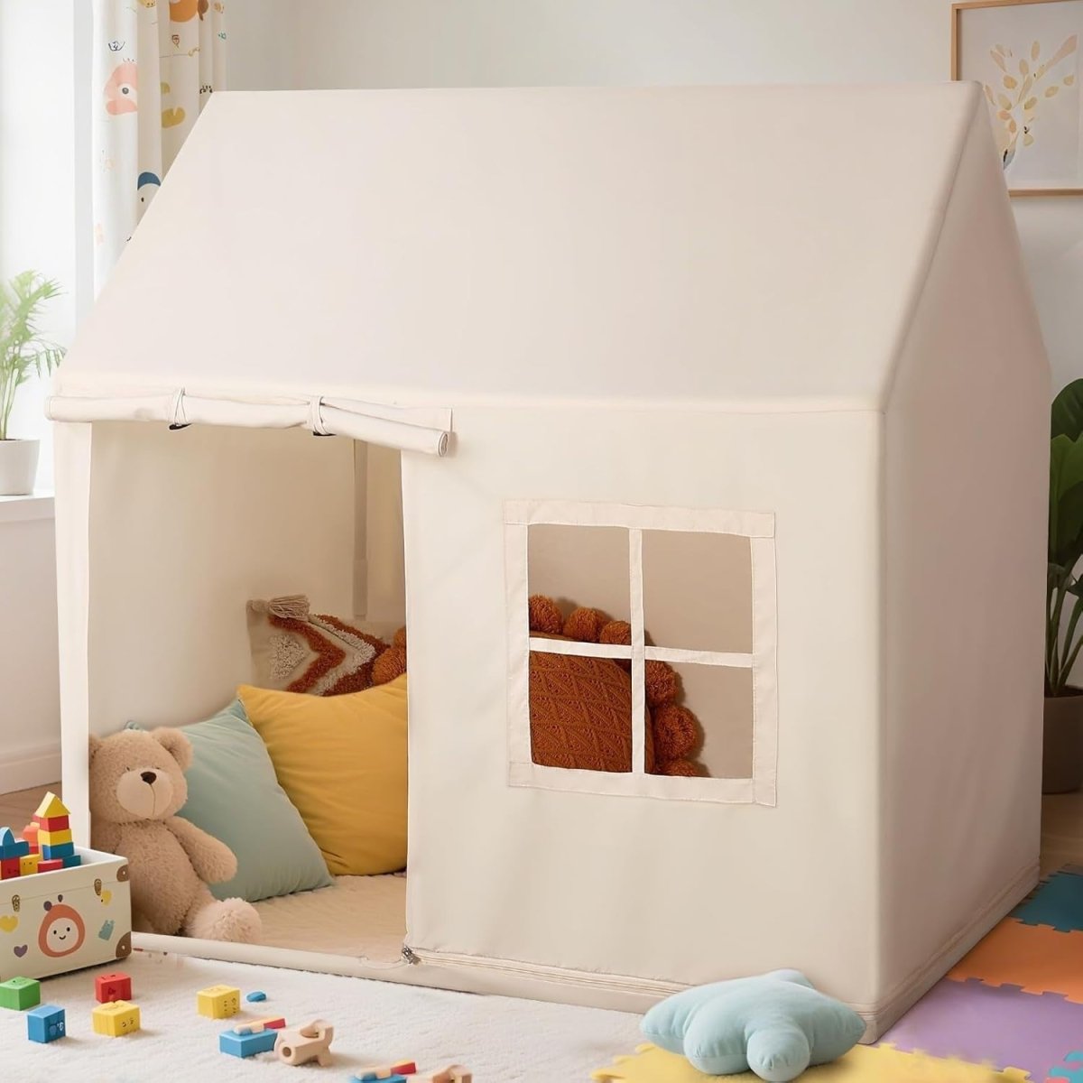 Kids Indoor Teepee Play Tent Toddler Playhouse Fairy Tale Gift - Kwikley