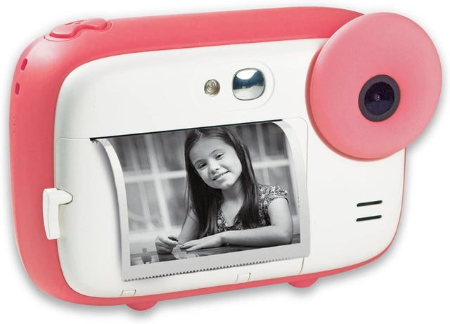 Kids Instant Print Camera HD Video Selfie Camera 2.4" LCD Pink Toy