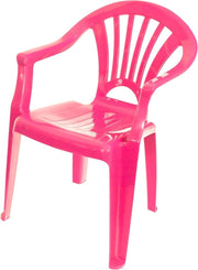 Kids Plastic Chair Stackable Lightweight Children Party Picnic Seat Pink - Kwikley
