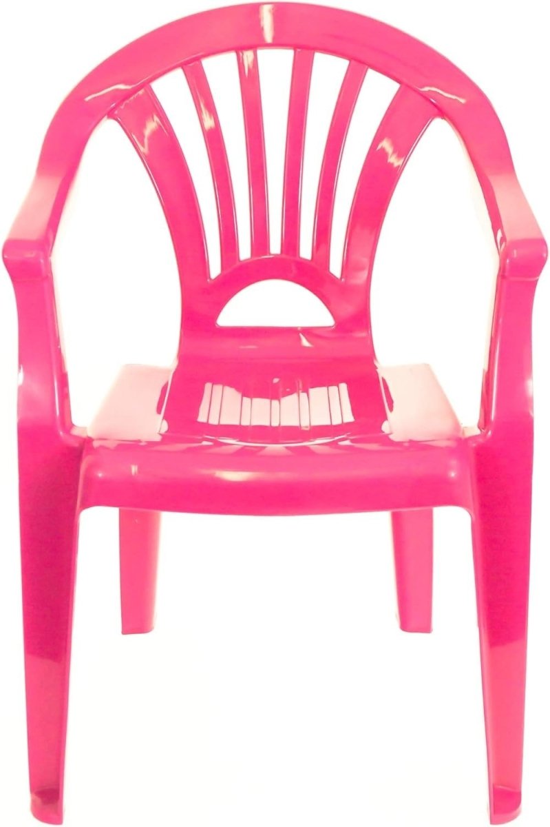 Kids Plastic Chair Stackable Lightweight Children Party Picnic Seat Pink - Kwikley