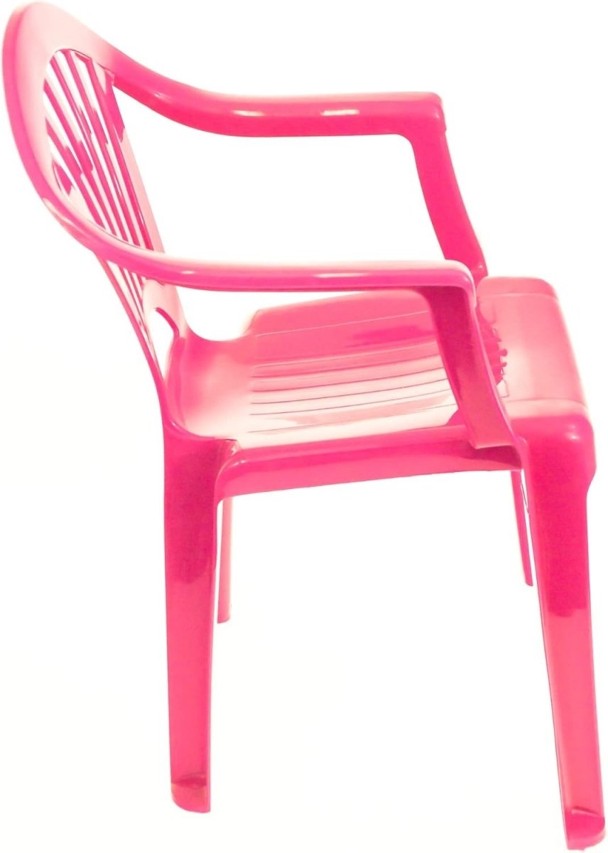 Kids Plastic Chair Stackable Lightweight Children Party Picnic Seat Pink - Kwikley