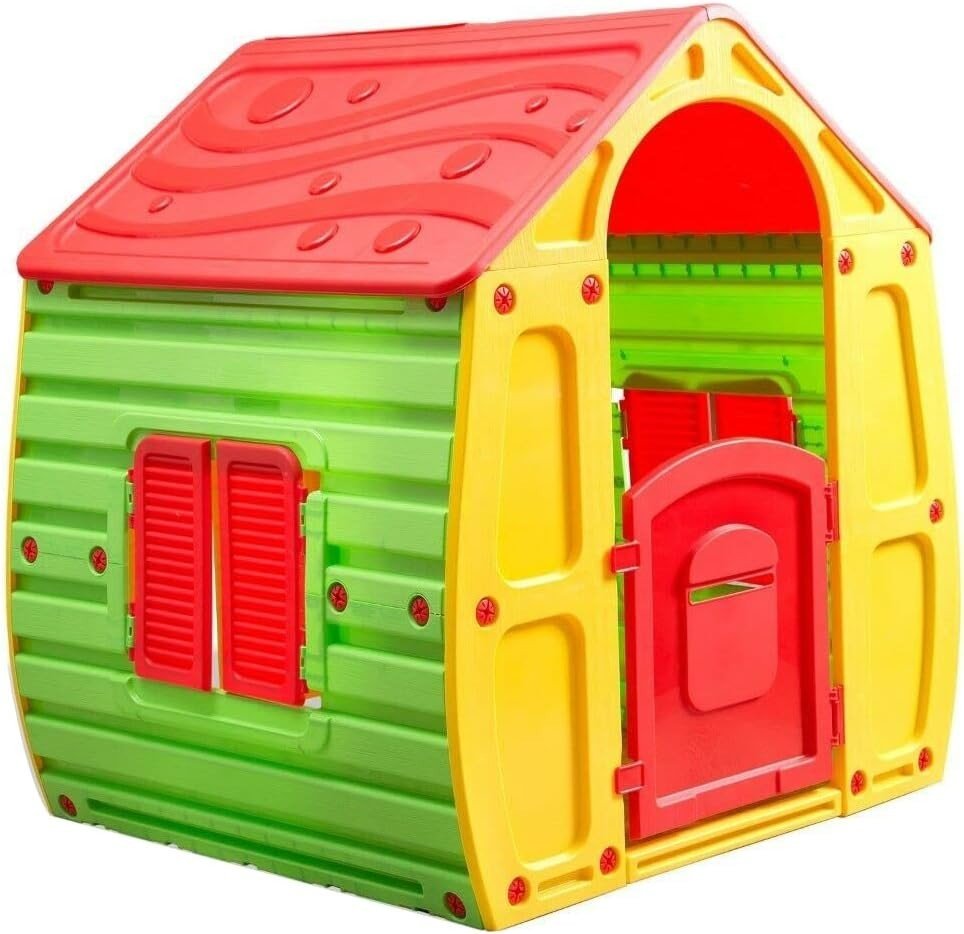 Kids Plastic Playhouse Indoor Outdoor Toy House Easy Assembly Age 2+ - Kwikley