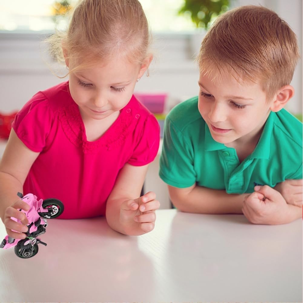 Kids Pull - Back Motorbike Toy - Realistic Ride - On Model, Durable & Safe Gift - Kwikley