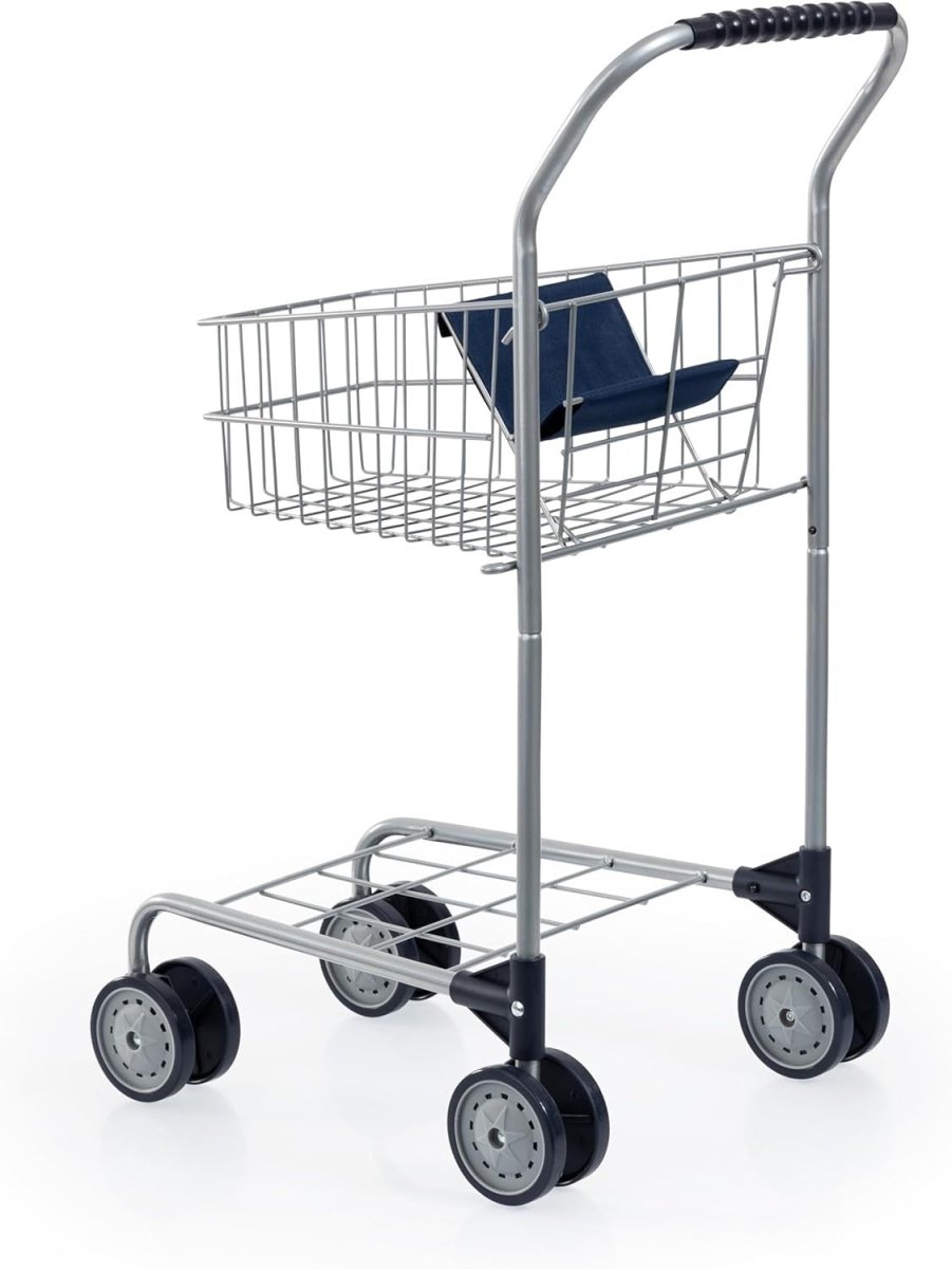 Kids Shopping Trolley Toy Supermarket Cart With Swivel Wheels - Kwikley