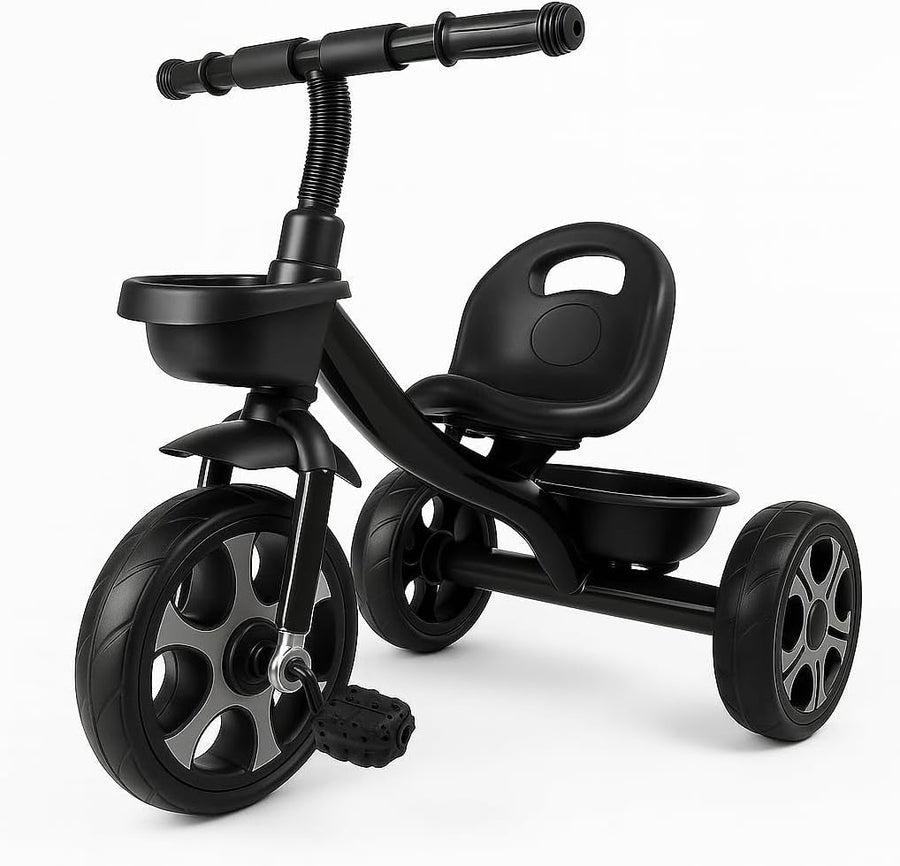 Kids Tricycle Toddler Trike Push Bike Ride On 18 Months to 6 Years Black - Kwikley