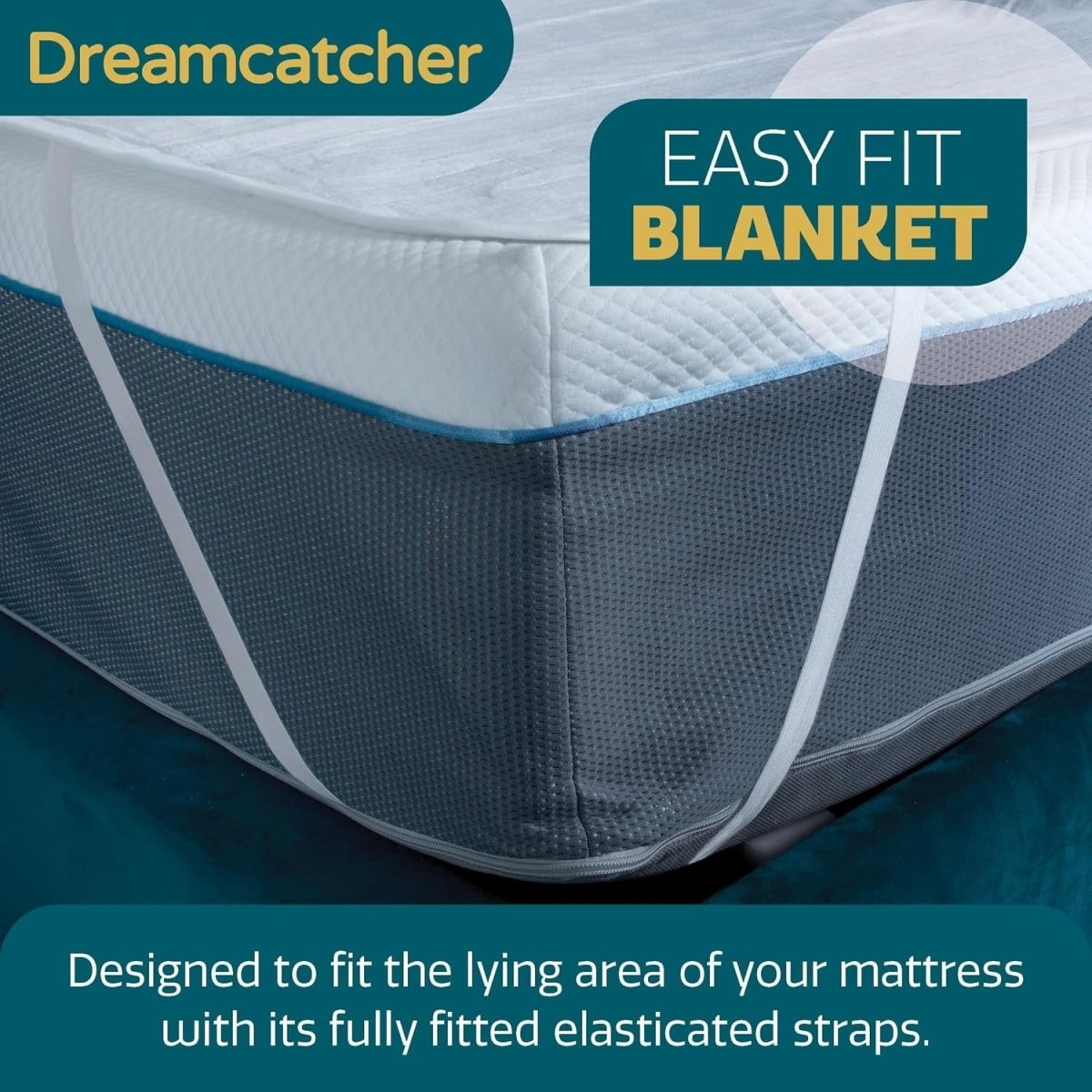 King Electric Underblanket Fitted Mattress Cover 3 Heat Settings Washable - Kwikley