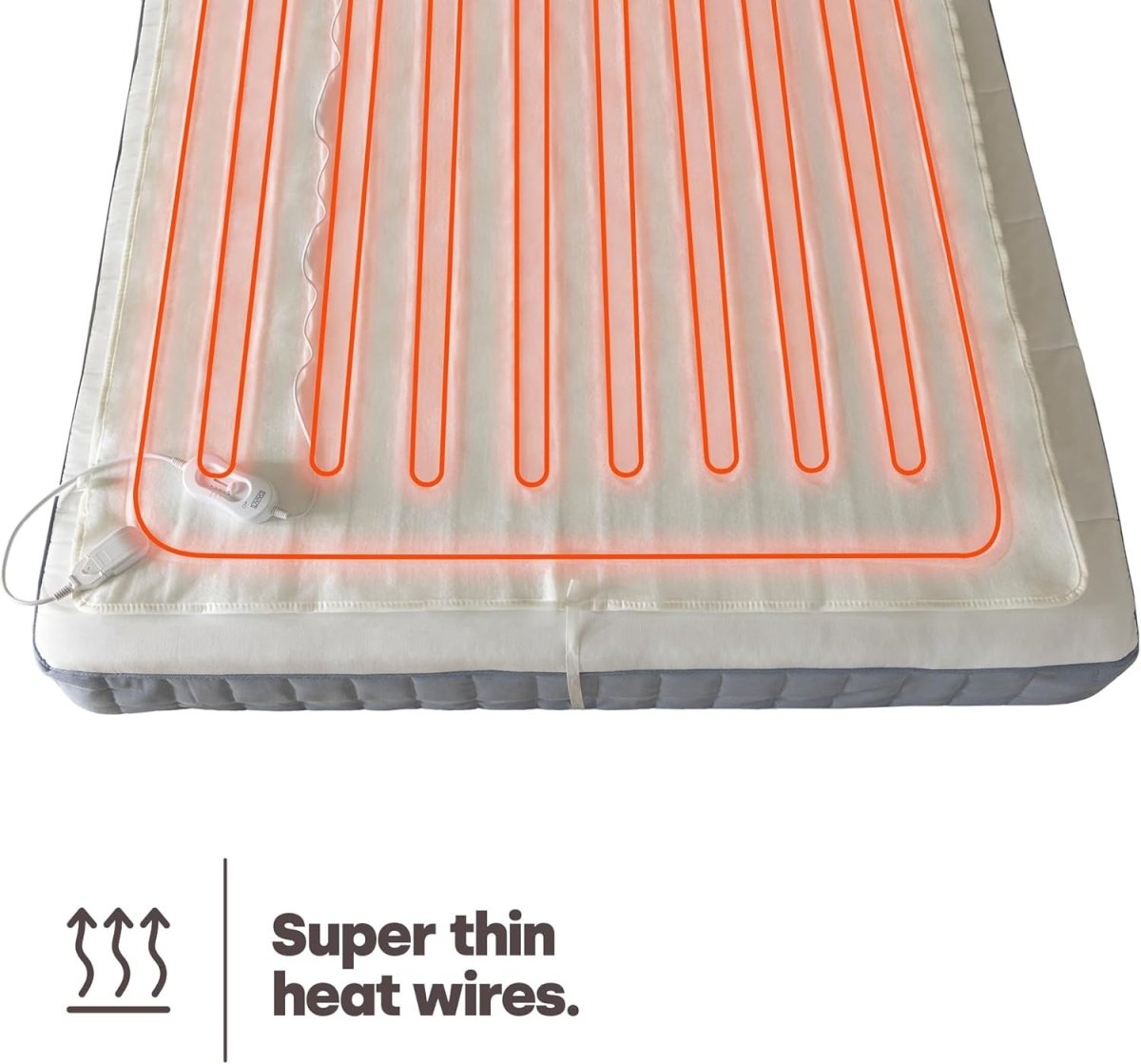 King Size Electric Under Blanket Fast Heat Fitted Safe Warm 165x137cm - Kwikley
