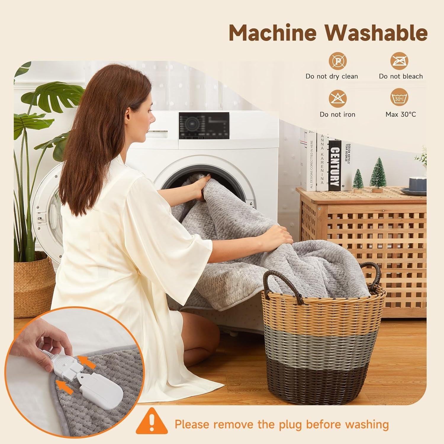 King Size Electric Underblanket Dual Control 5 Heat Timer Washable Bed Warmer - Kwikley