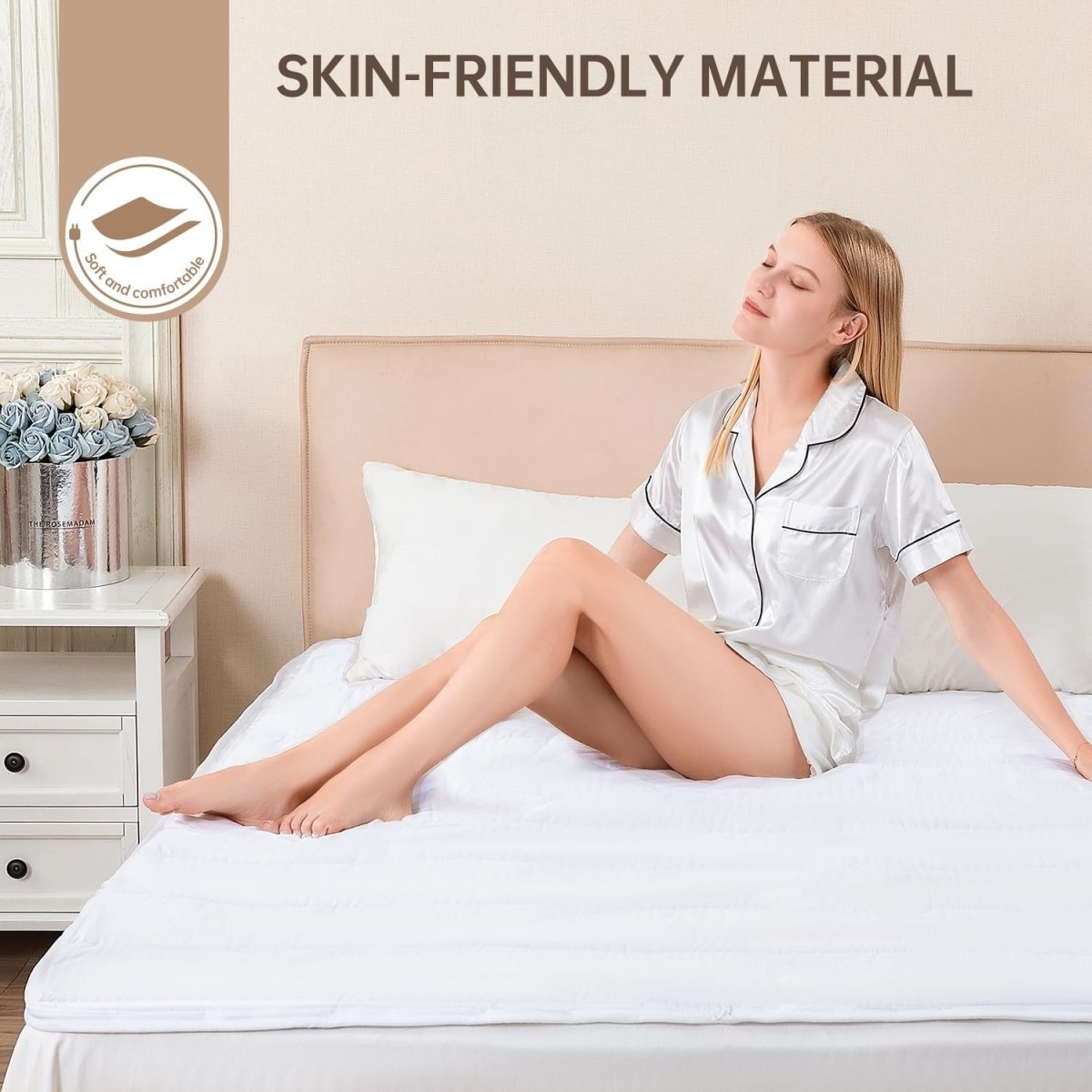 King Size Electric Underblanket Dual Control 9 Heat Settings Washable - Kwikley